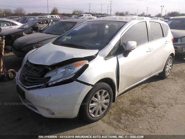 3N1CE2CP2FL439766 - 2015 NISSAN VERSA NOTE S/S PLUS/SV/SL/SR WHITE photo 2