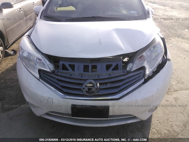 3N1CE2CP2FL439766 - 2015 NISSAN VERSA NOTE S/S PLUS/SV/SL/SR WHITE photo 6