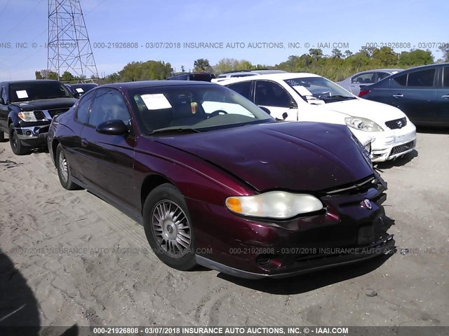 2G1WW12E629163194 - 2002 CHEVROLET MONTE CARLO LS RED photo 1