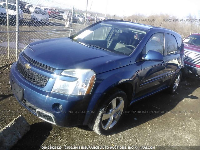 2CNDL737486042518 - 2008 CHEVROLET EQUINOX SPORT BLUE photo 2