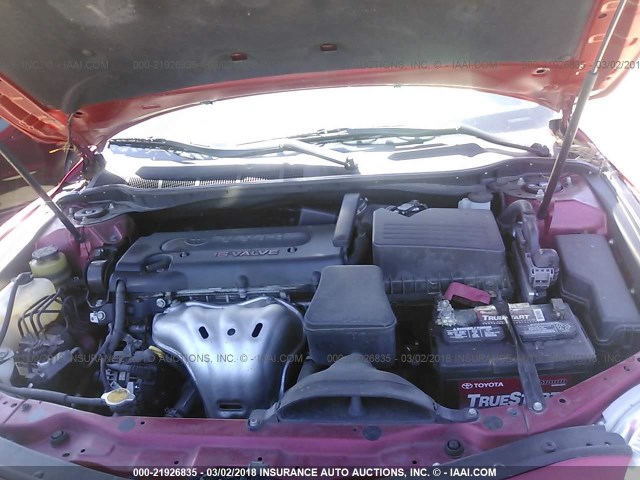 4T1BE46K79U406871 - 2009 TOYOTA CAMRY SE/LE/XLE RED photo 10