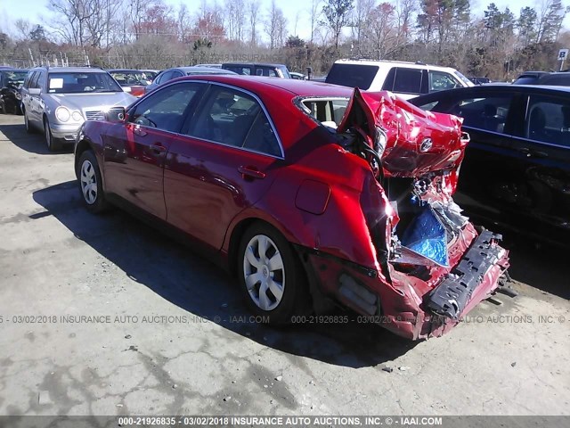 4T1BE46K79U406871 - 2009 TOYOTA CAMRY SE/LE/XLE RED photo 3