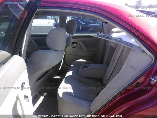 4T1BE46K79U406871 - 2009 TOYOTA CAMRY SE/LE/XLE RED photo 8