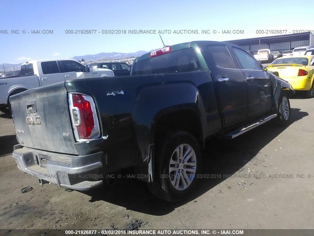 1GTG6CE34F1169457 - 2015 GMC CANYON SLT GREEN photo 4