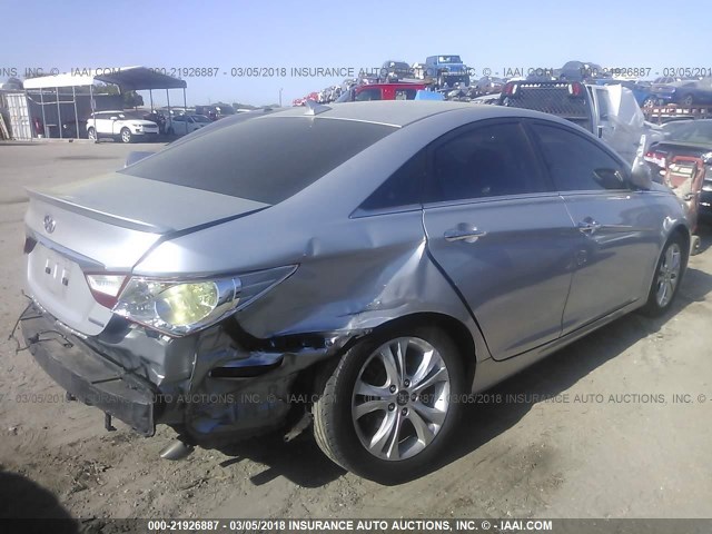 5NPEC4AC9BH183465 - 2011 HYUNDAI SONATA SE/LIMITED SILVER photo 4