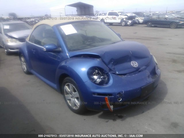 3VWRF31YX7M417822 - 2007 VOLKSWAGEN NEW BEETLE CONVERTIBLE OPTION PKG 1 BLUE photo 1