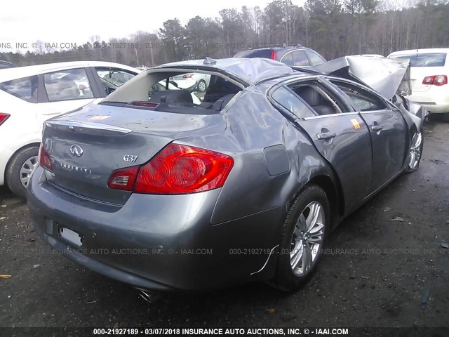 JN1CV6AP9DM724462 - 2013 INFINITI G37 JOURNEY/SPORT GRAY photo 4