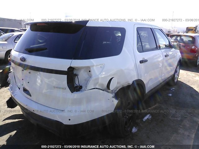 1FM5K8ATXHGC35432 - 2017 FORD EXPLORER POLICE INTERCEPTOR WHITE photo 4