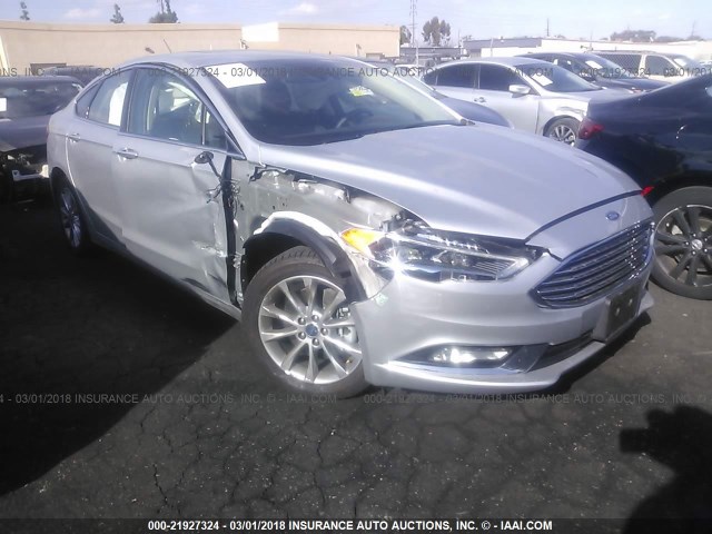 3FA6P0SU4HR373436 - 2017 FORD FUSION TITANIUM PHEV SILVER photo 1