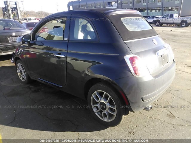 3C3CFFDR4CT347964 - 2012 FIAT 500 POP BLACK photo 3