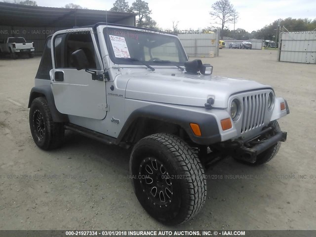 1J4FA39S12P742246 - 2002 JEEP WRANGLER / TJ X SILVER photo 1