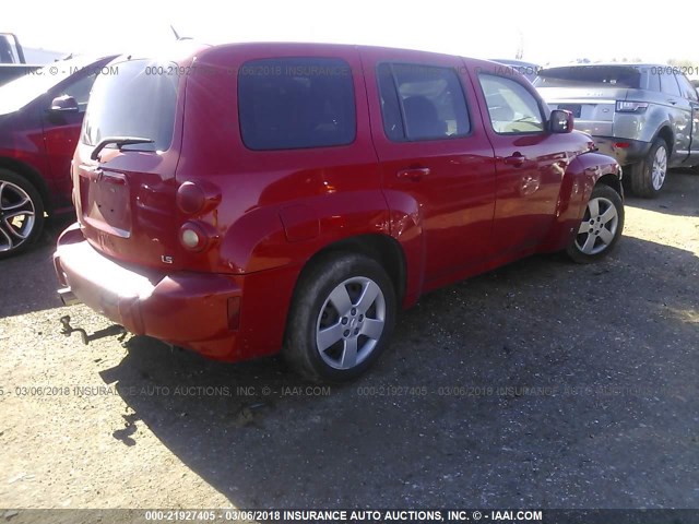 3GNDA33DX8S572722 - 2008 CHEVROLET HHR LS RED photo 4