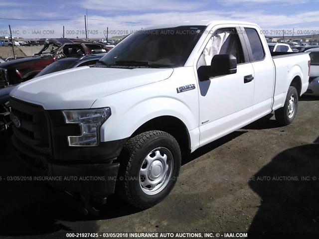 1FTEX1CG8HKE39513 - 2017 FORD F150 SUPER CAB WHITE photo 2