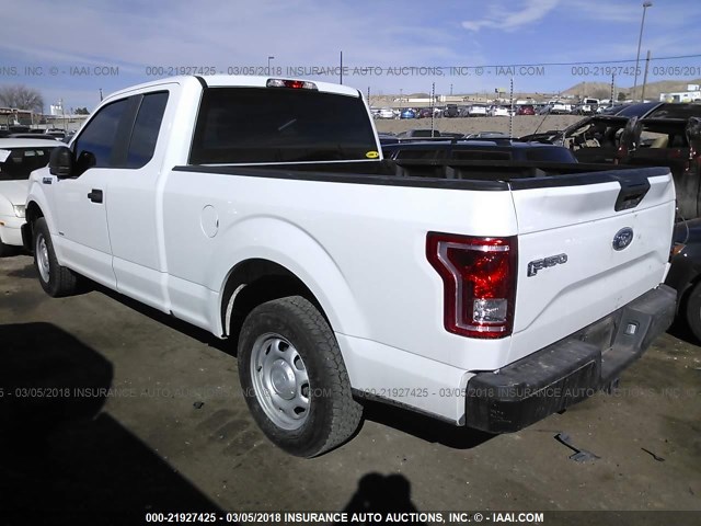 1FTEX1CG8HKE39513 - 2017 FORD F150 SUPER CAB WHITE photo 3