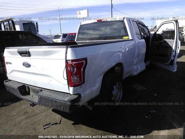 1FTEX1CG8HKE39513 - 2017 FORD F150 SUPER CAB WHITE photo 4