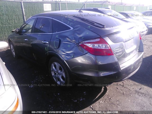 5J6TF2H50AL013476 - 2010 HONDA ACCORD CROSSTOUR EXL GRAY photo 3