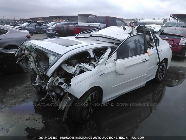 1HGCR6F50FA008239 - 2015 HONDA ACCORD HYBRID/EXL WHITE photo 2