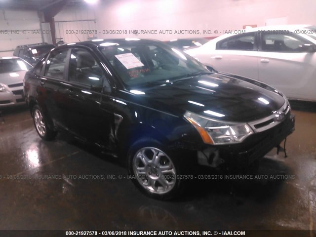 1FAHP35N78W182041 - 2008 FORD FOCUS SE/SEL/SES BLACK photo 1