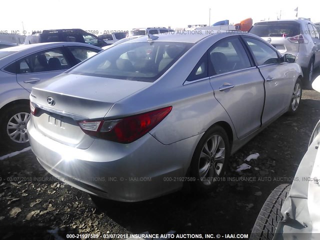 5NPEC4ACXBH130001 - 2011 HYUNDAI SONATA SE/LIMITED SILVER photo 4