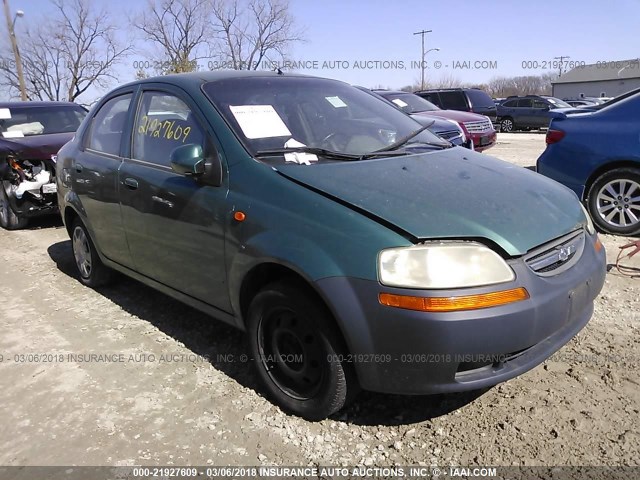 KL1TD526X4B195106 - 2004 CHEVROLET AVEO GREEN photo 1