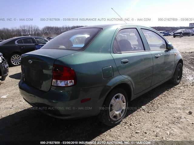 KL1TD526X4B195106 - 2004 CHEVROLET AVEO GREEN photo 4