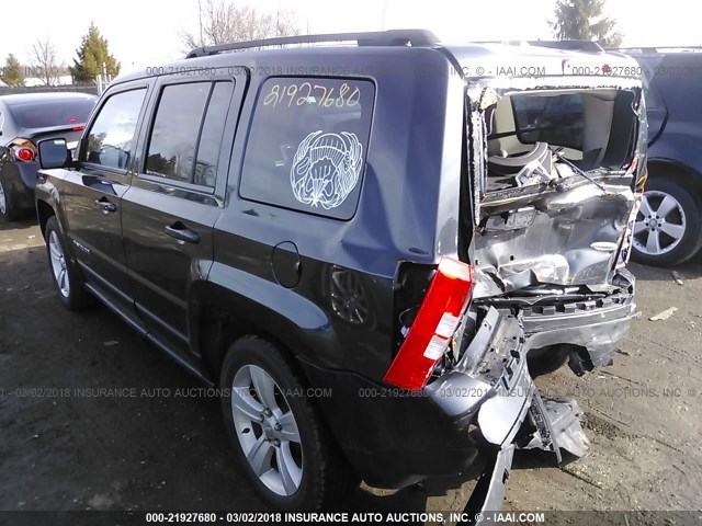 1C4NJPFB3ED522173 - 2014 JEEP PATRIOT LATITUDE BLACK photo 3