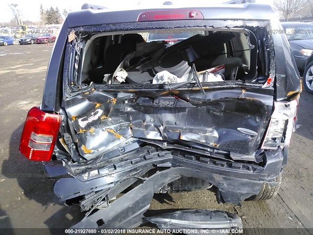 1C4NJPFB3ED522173 - 2014 JEEP PATRIOT LATITUDE BLACK photo 6