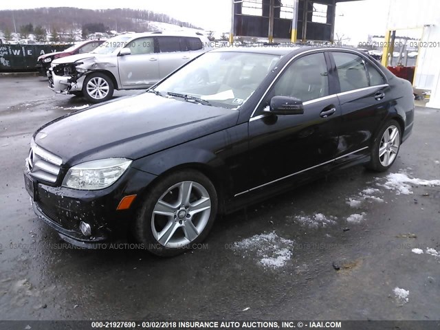 WDDGF8BB3AF476368 - 2010 MERCEDES-BENZ C 300 4MATIC BLACK photo 2