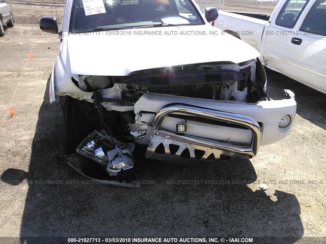 5TEJU62N56Z265428 - 2006 TOYOTA TACOMA DOUBLE CAB PRERUNNER WHITE photo 6
