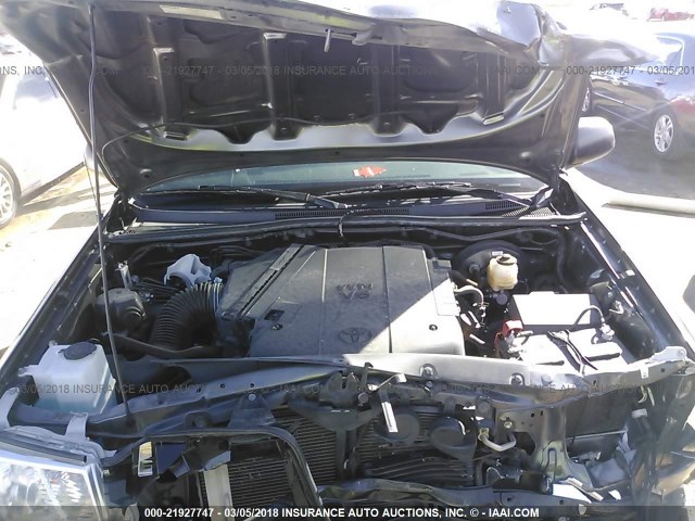 5TFJU4GN5FX089274 - 2015 TOYOTA TACOMA DOUBLE CAB PRERUNNER GRAY photo 10