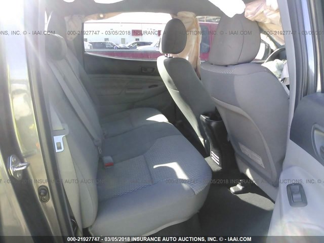 5TFJU4GN5FX089274 - 2015 TOYOTA TACOMA DOUBLE CAB PRERUNNER GRAY photo 8