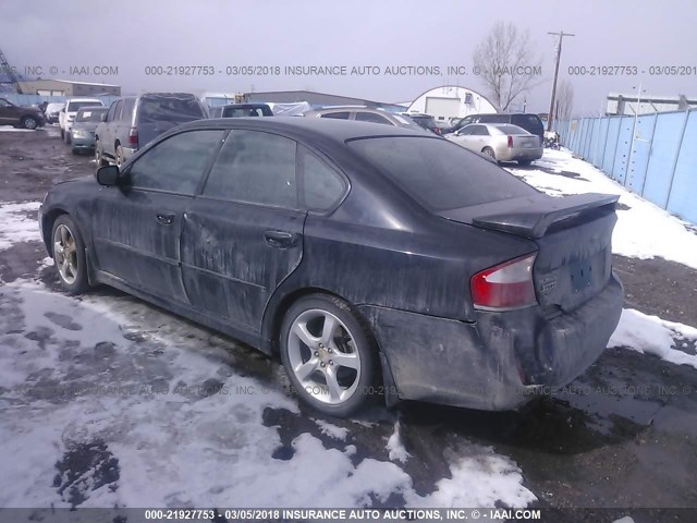 4S3BL616397227774 - 2009 SUBARU LEGACY 2.5I BLACK photo 3