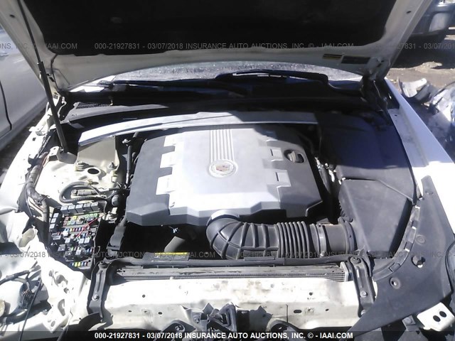 1G6DT57V290141398 - 2009 CADILLAC CTS HI FEATURE V6 WHITE photo 10