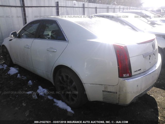 1G6DT57V290141398 - 2009 CADILLAC CTS HI FEATURE V6 WHITE photo 3