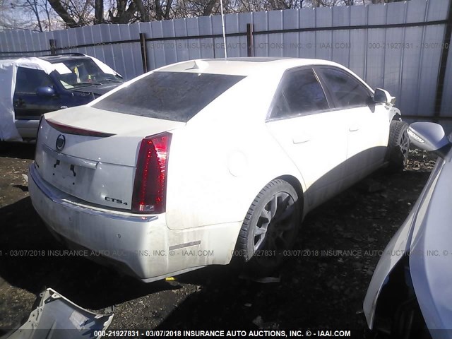 1G6DT57V290141398 - 2009 CADILLAC CTS HI FEATURE V6 WHITE photo 4