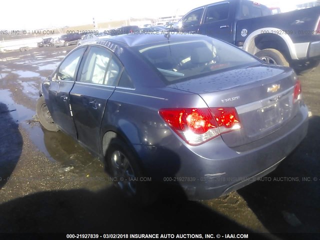 1G1PK5SB4D7114304 - 2013 CHEVROLET CRUZE LT BLUE photo 3