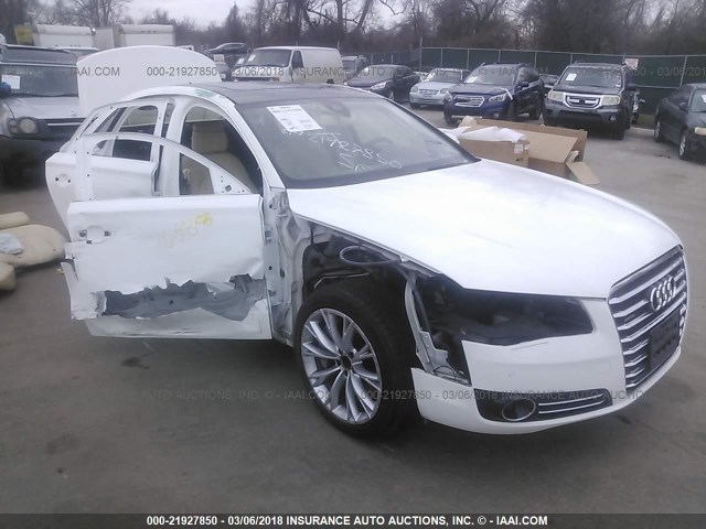 WAURVAFD2CN006170 - 2012 AUDI A8 L QUATTRO WHITE photo 1