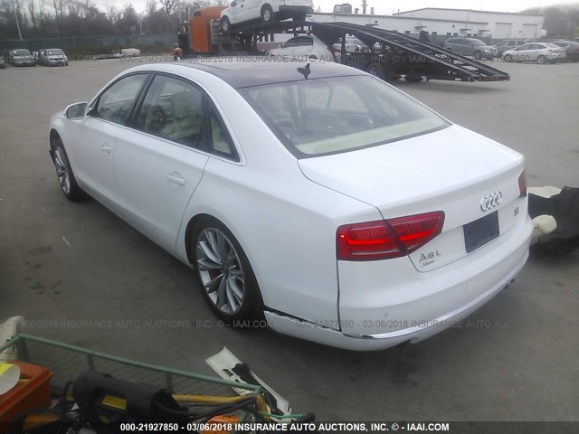 WAURVAFD2CN006170 - 2012 AUDI A8 L QUATTRO WHITE photo 3