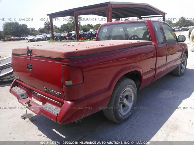 1GCCS19X7T8164851 - 1996 CHEVROLET S TRUCK S10 RED photo 4