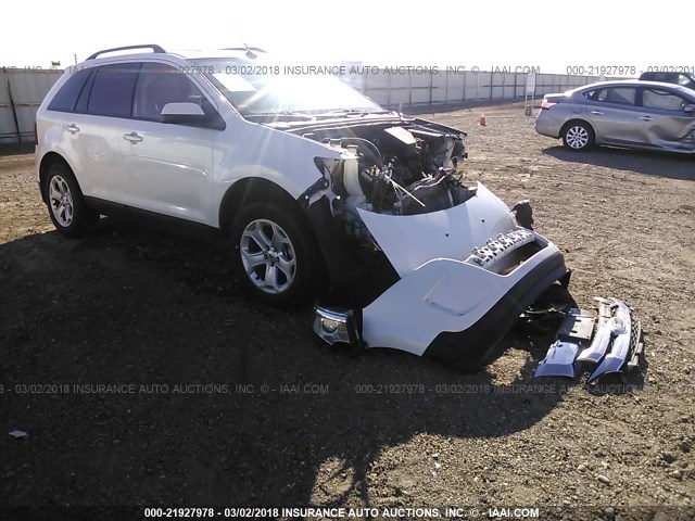 2FMDK3JC2DBA77894 - 2013 FORD EDGE SEL WHITE photo 1