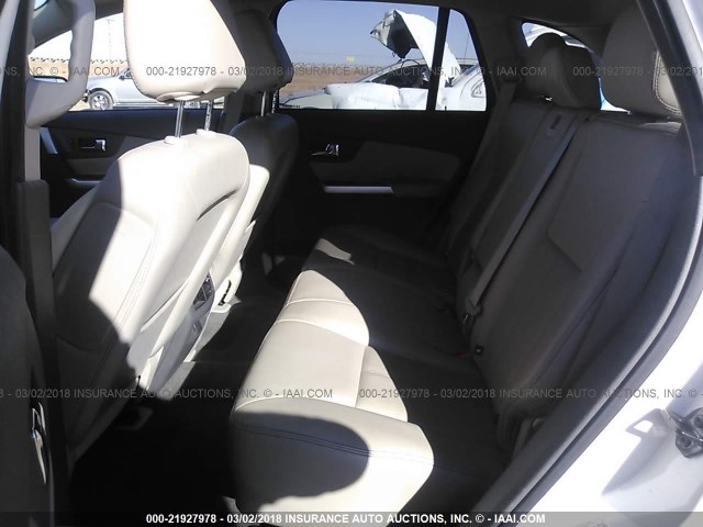 2FMDK3JC2DBA77894 - 2013 FORD EDGE SEL WHITE photo 8