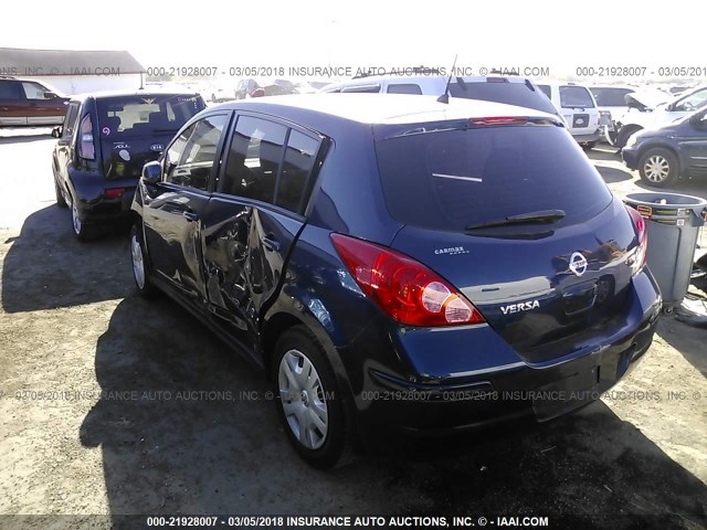 3N1BC1CP5CK283087 - 2012 NISSAN VERSA S/SL BLUE photo 3