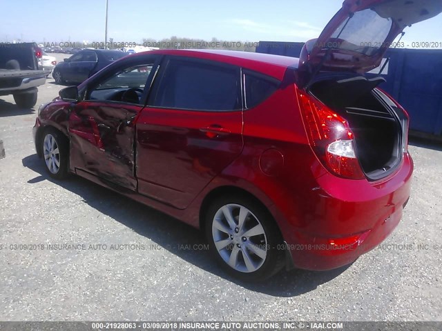 KMHCU5AE9DU132872 - 2013 HYUNDAI ACCENT GLS/SE RED photo 3