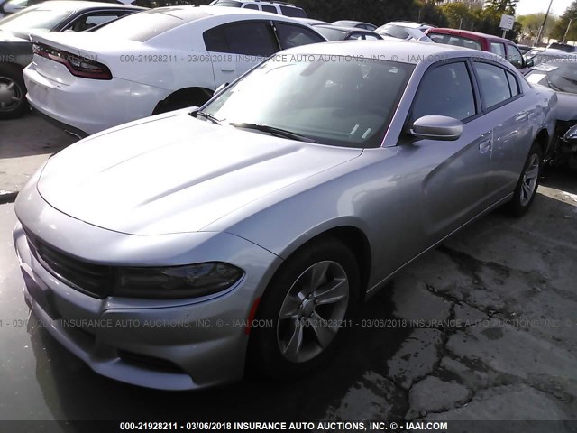 2C3CDXHG6GH174192 - 2016 DODGE CHARGER SXT GRAY photo 2