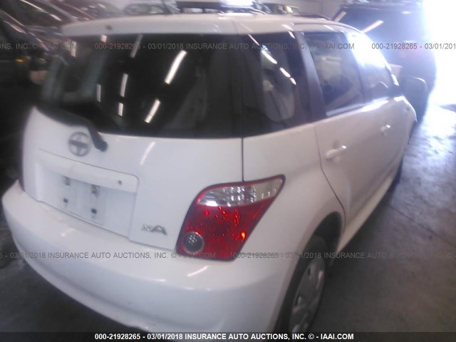 JTKKT624060138433 - 2006 TOYOTA SCION XA WHITE photo 4