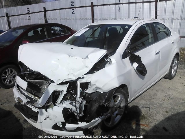 1G1JE5SB6G4163880 - 2016 CHEVROLET SONIC LTZ WHITE photo 2