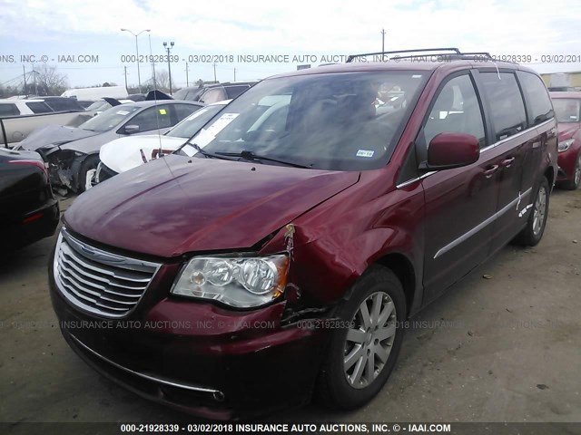 2C4RC1BG5FR751754 - 2015 CHRYSLER TOWN & COUNTRY TOURING RED photo 2