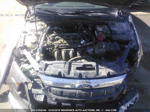 3FAHP0HA0BR166183 - 2011 FORD FUSION SE GRAY photo 10