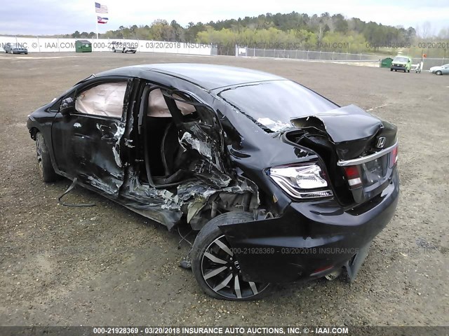 2HGFB2F93FH512847 - 2015 HONDA CIVIC EXL BLACK photo 3