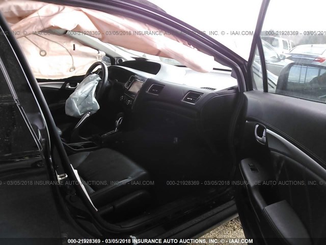 2HGFB2F93FH512847 - 2015 HONDA CIVIC EXL BLACK photo 5